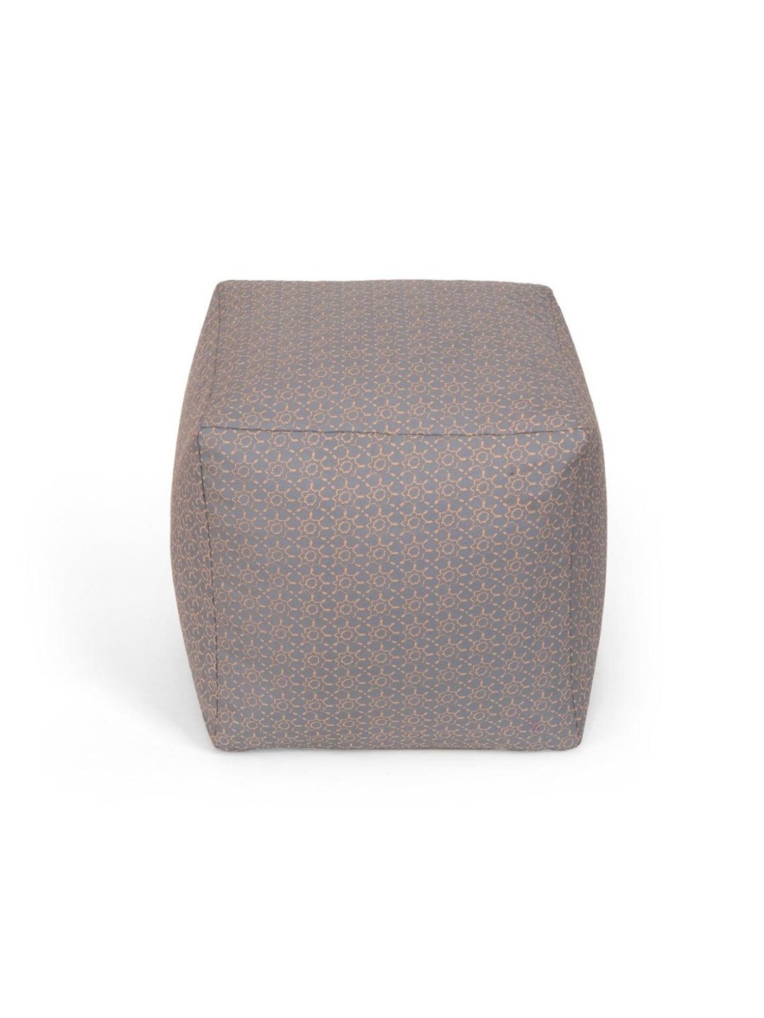 Home4U Placido Cool Grey Cotton Pouffe