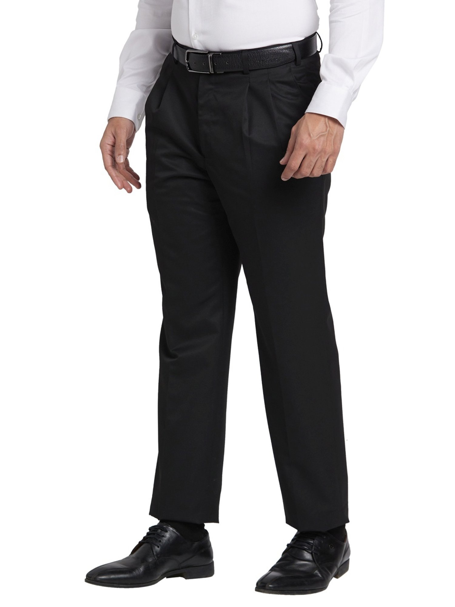 Park Avenue Black Comfort Fit Trousers