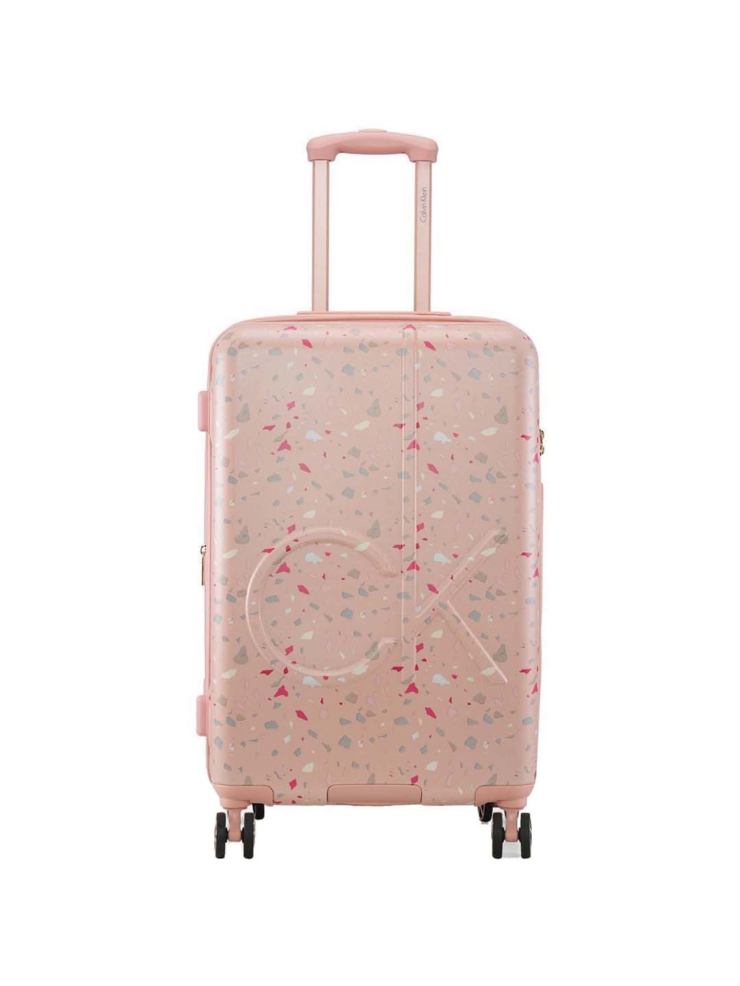 Calvin Klein Terrazzo Island Dusty Pink ABS Hard Medium Trolley - 24 cms