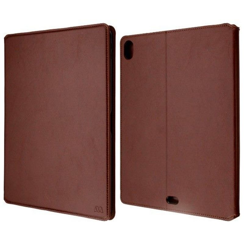 MYBAT For Apple iPad Pro 11" (2018) Brown MyJacket Leather Fabric Case Cover w/stand