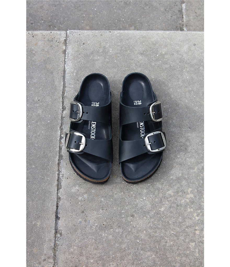 Birkenstock Women's Arizona Oiled Leather Big Buckle Slide Sandals