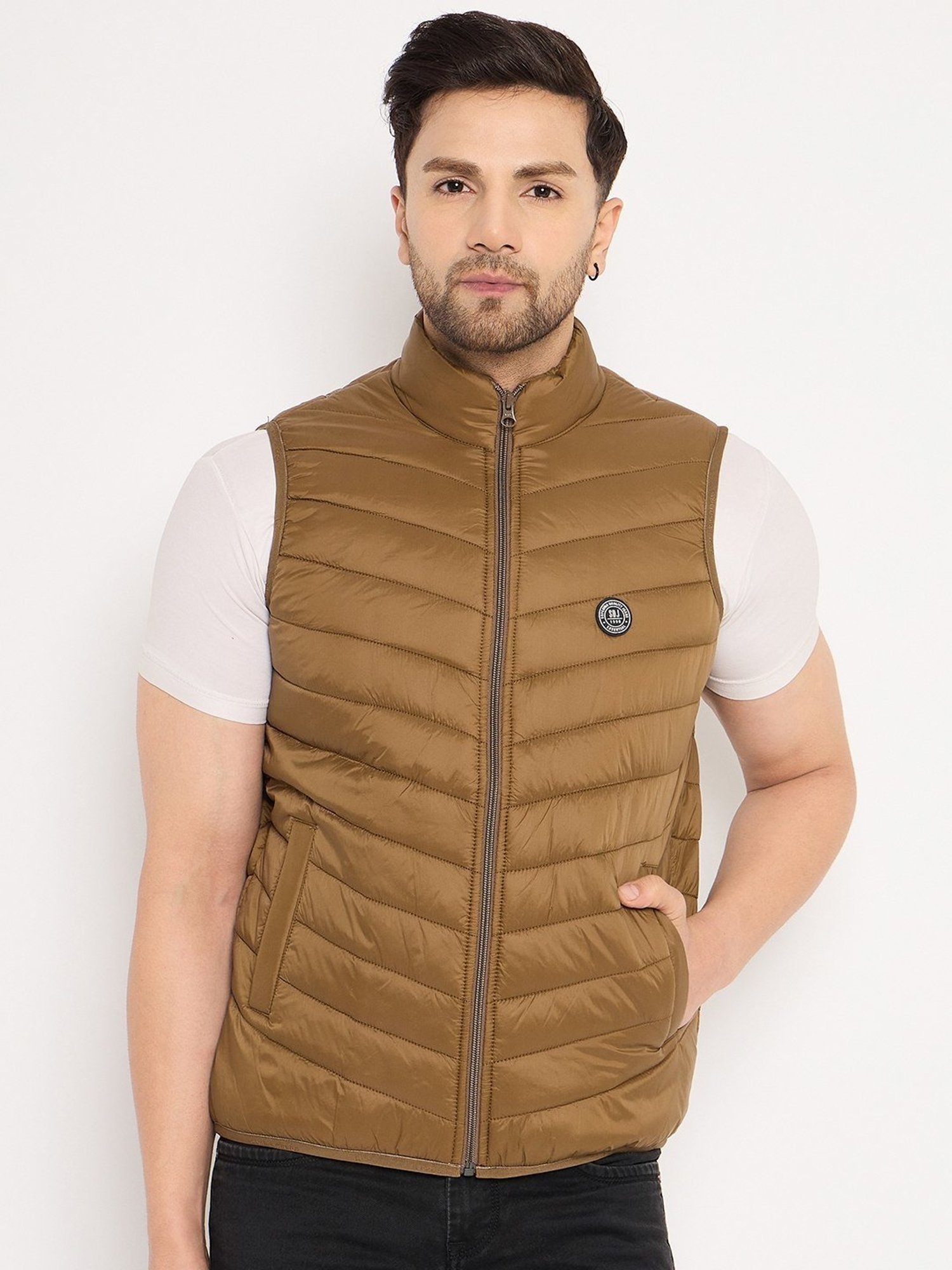 Duke Lightkhaki Slim Fit Quilted Quilted Jacket