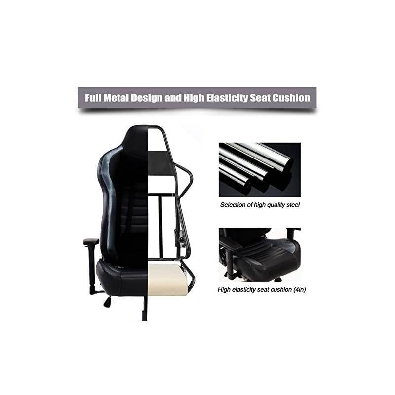 Vibrant Black and Chrome Swivel Task Office Chair with Tractor Seat