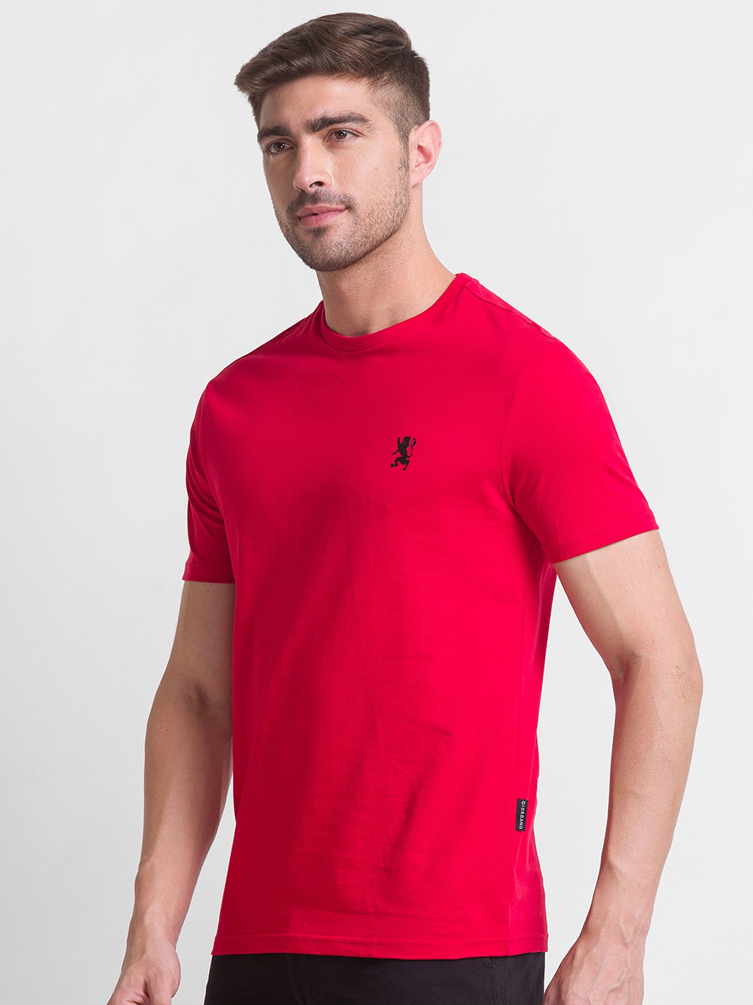 Giordano Red Slim Fit Crew T-Shirt
