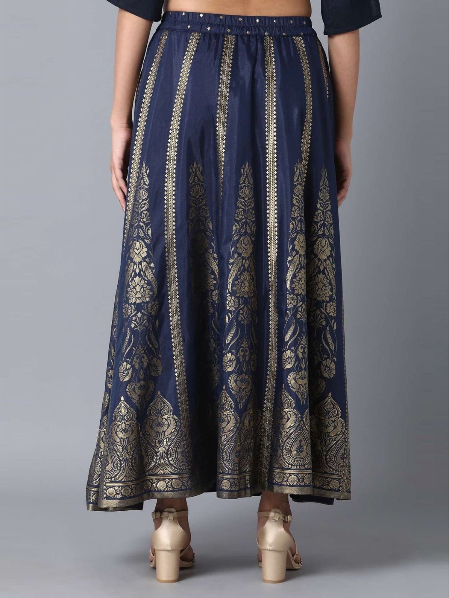 Elleven Navy Printed Skirt