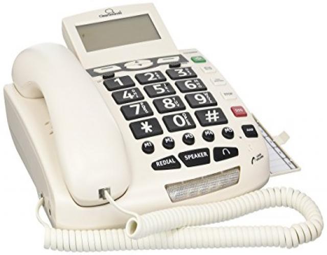 CLEARSOUNDS CSC600ER Telephone, Corded, White, Package Quantity: 1
