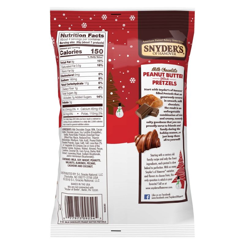 Snyder's of Hanover Milk Chocolate Peanut Butter Pretzels - 5oz