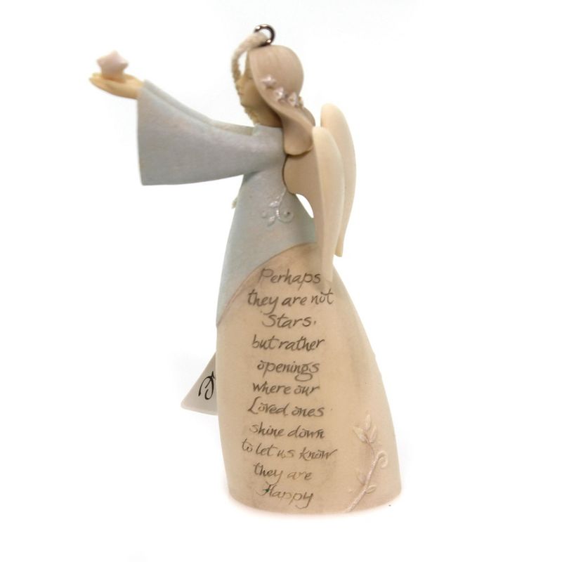 Foundations Remembrance Hanging Ornament Angel Star Sympathy  -  Decorative Figurines