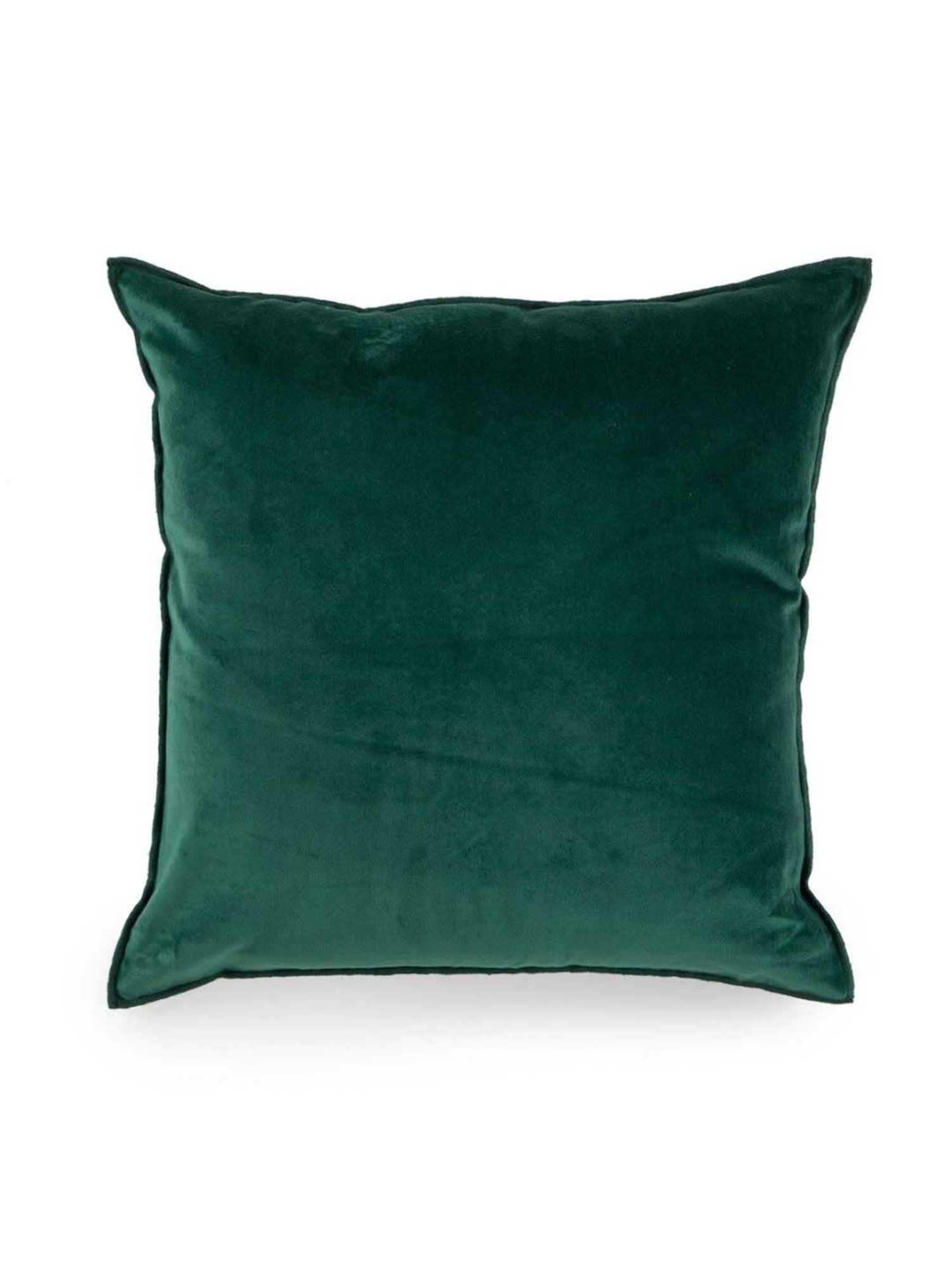 Home4U Dark Green Cotton Large Cushion Cover - Set of 1
