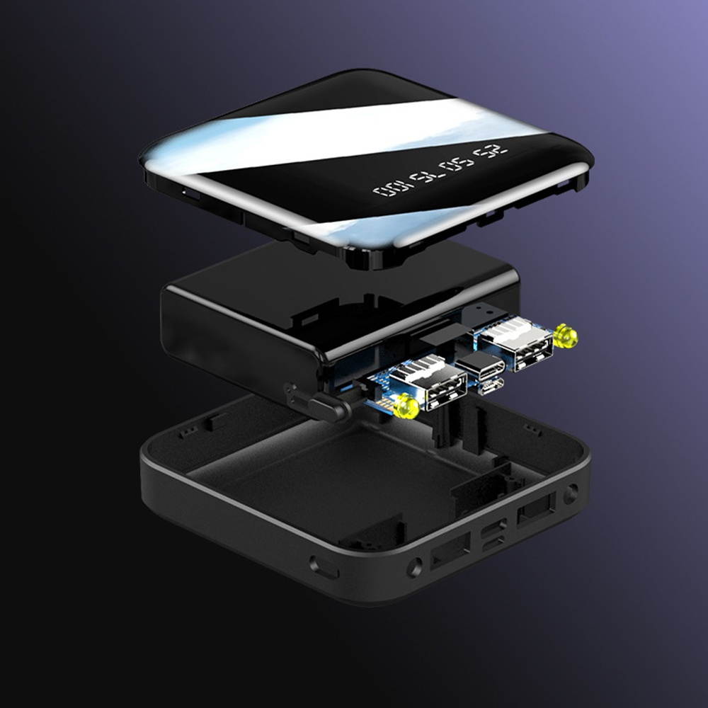 Mini Portable Power Bank 10000mAh External Battery Ultra-Compact High-Speed Charging Technology Portable Charger for iPhone, Samsung Galaxy and More