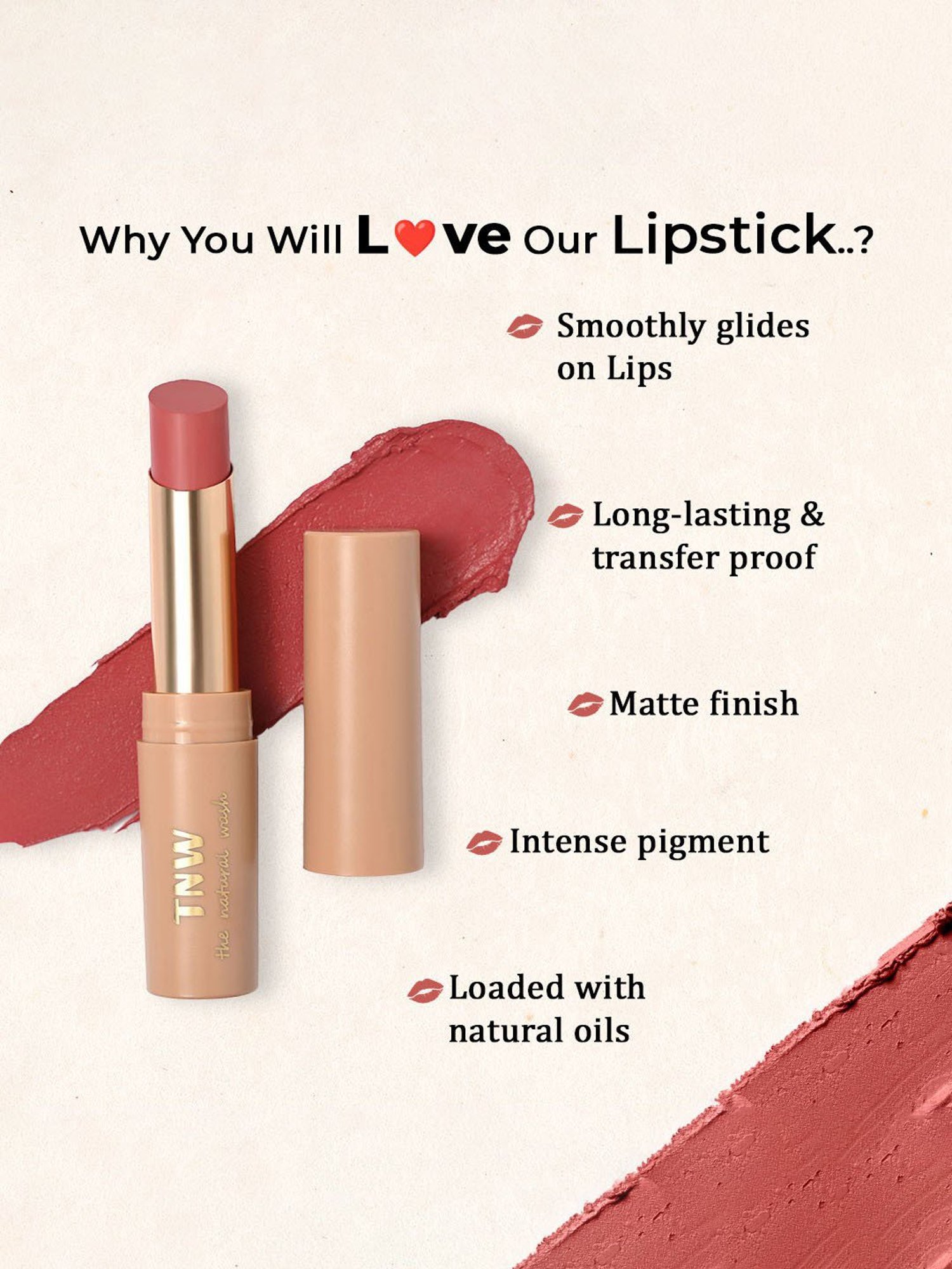 TNW-The Natural Wash Silky Matte Fusion Longstay Lip Color 06 Cosmic Pink - 3.5 gm