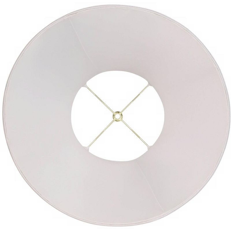 Imperial Shade White Large Bell Lamp Shade 9" Top x 18" Bottom x 13" Slant x 12.5" High (Spider) Replacement with Harp and Finial