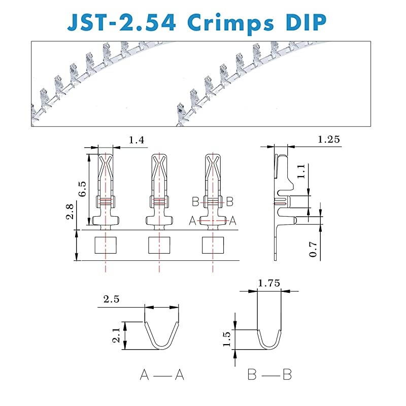 450 Pieces 254mm JSTXA JST Connector Kit 254mm Pitch Female Pin Header JST XA 23 4 Pin Housing JST Adapter Cable Connector Socket Male and Female Crimp DIP Kit