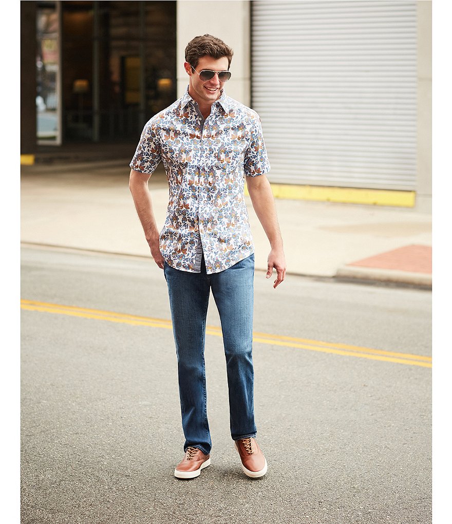 Visconti Multi-Color Polka Dot Long-Sleeve Woven Shirt