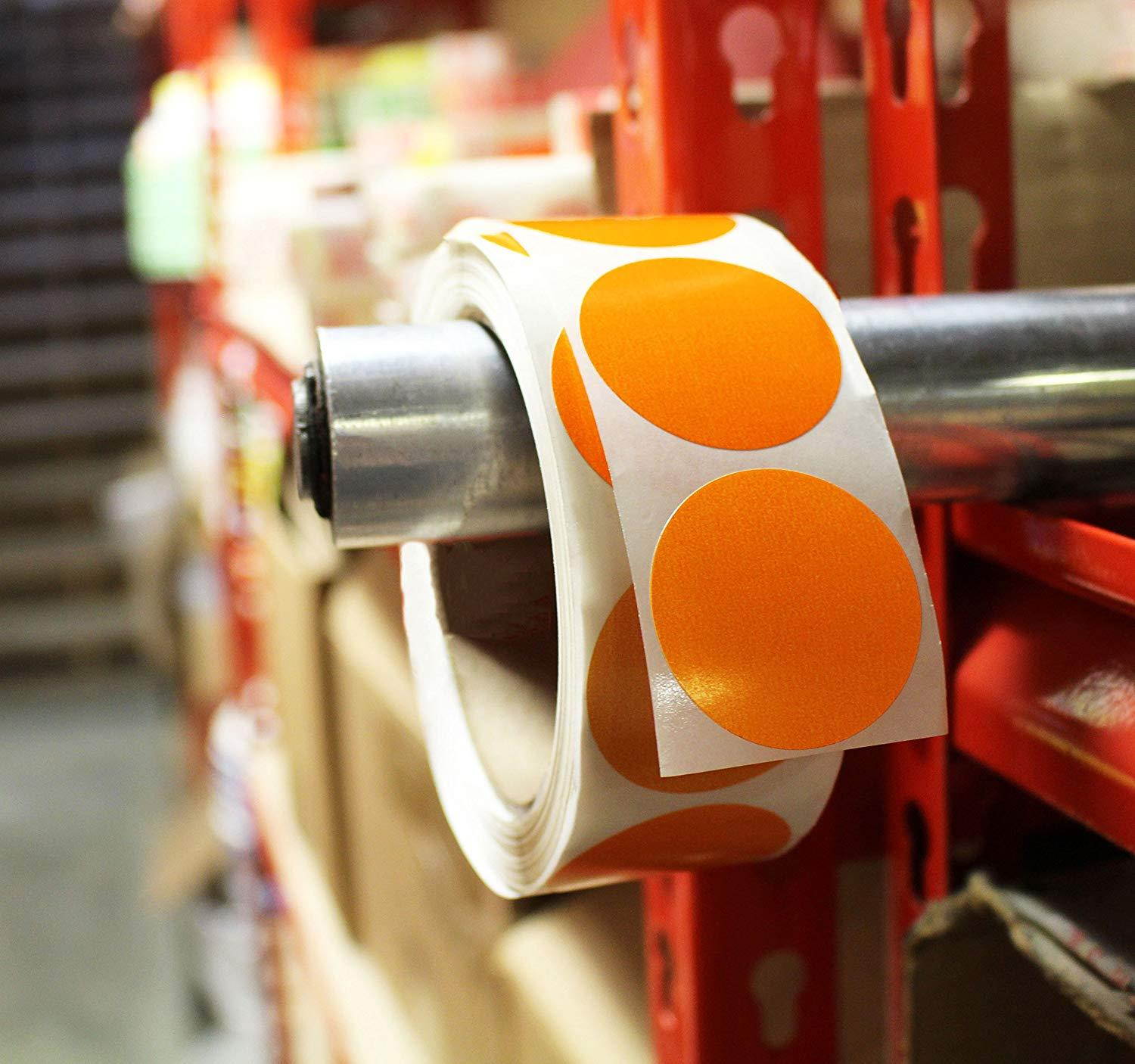 ChromaLabel 1-1/2 inch Color-Code Dot Labels | 500/Roll (Orange)