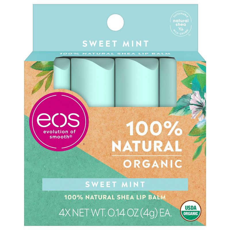 eos Natural & Organic Lip Balm Stick - Sweet Mint - 2pk/0.28oz