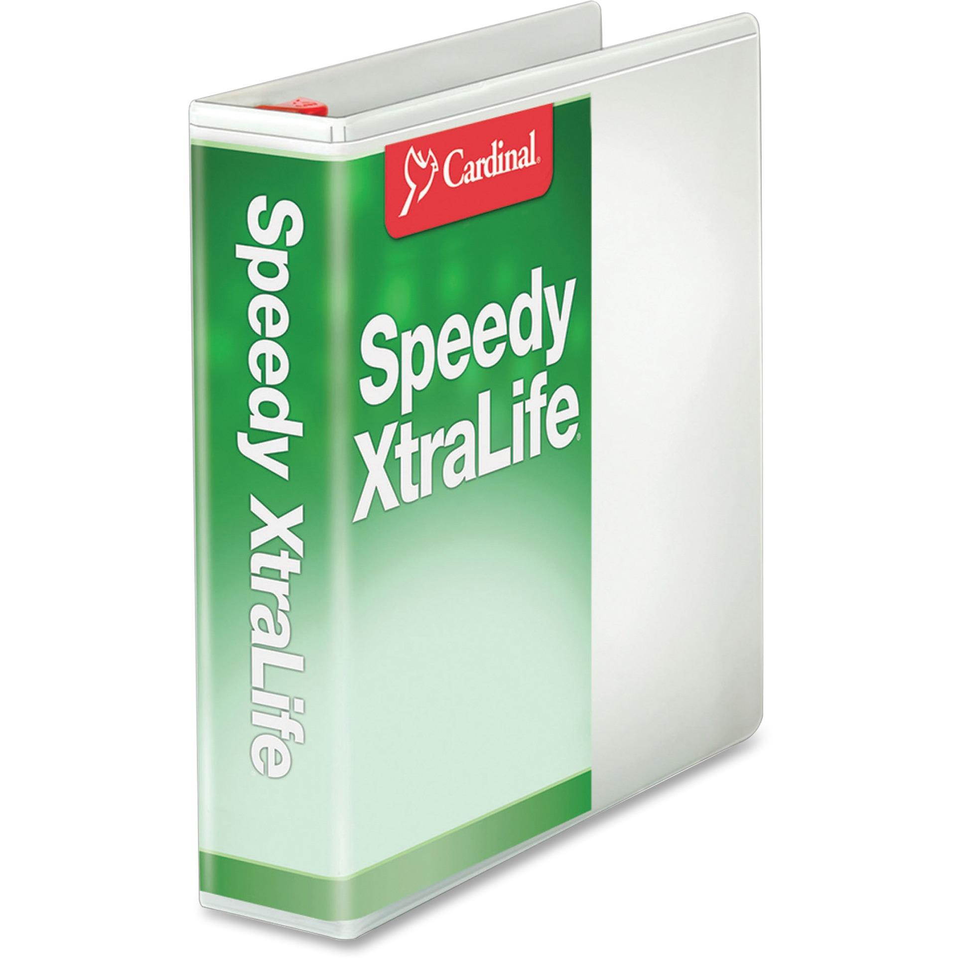 Cardinal Speedy XtraLife Non-Stick Locking Slant-D Ring Binder 2" Cap 11 x 8 1/2