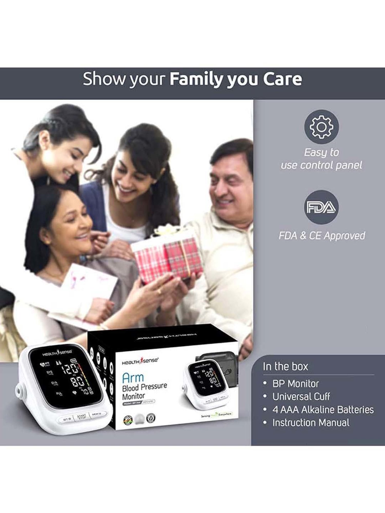 HealthSense Heart-Mate BP-144 Upper Arm Digital BP Monitor (White)