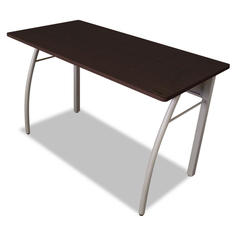 Linea Italia Trento Line Rectangular Desk 47-1/4w x 23-5/8d x 29-1/2h Mocha/Gray TR733MOC