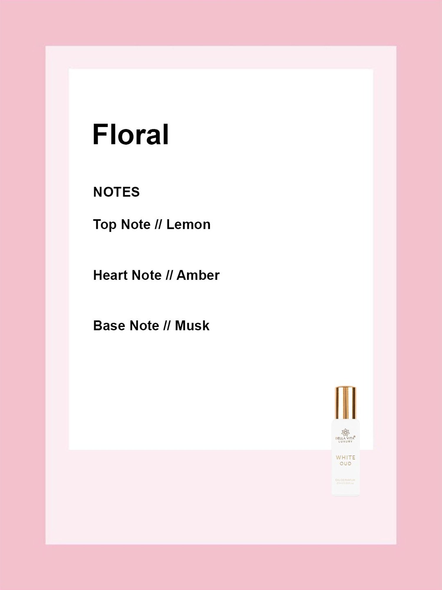 Bella Vita Luxury White Oud Eau De Parfum - 20 ml