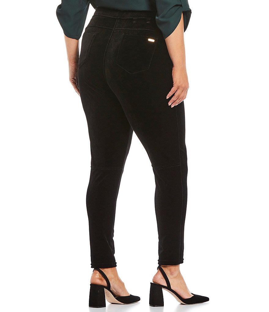 Kasper Plus Size Stretch Crepe Stand Combo Collar One Button Jacket