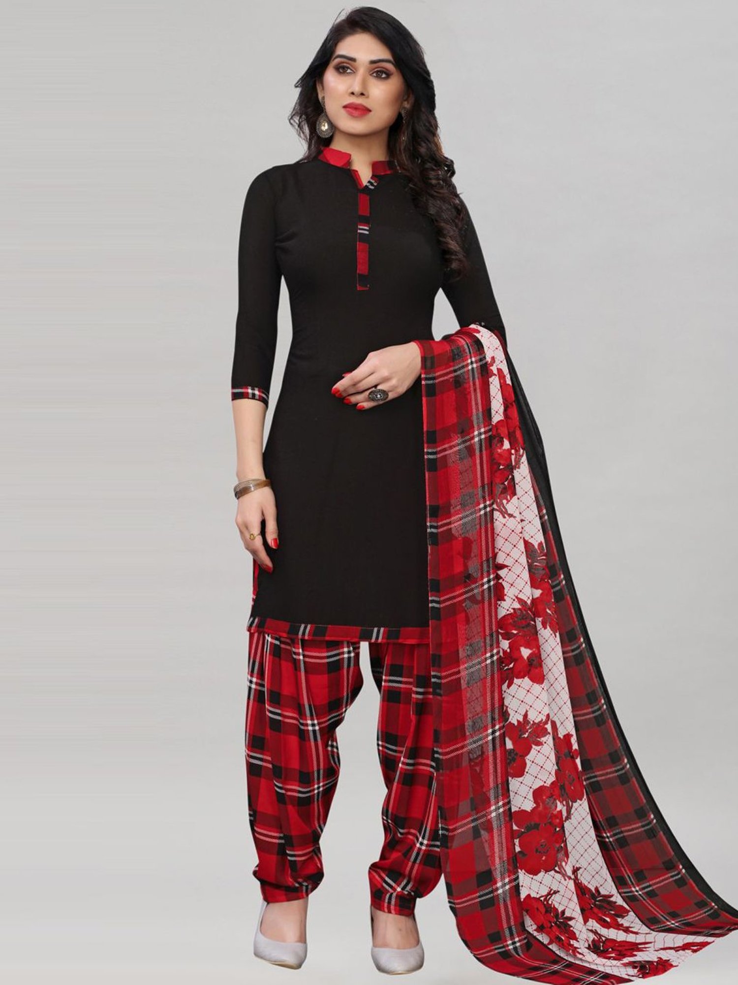 Salwar Studio Red Embroidered Blouse