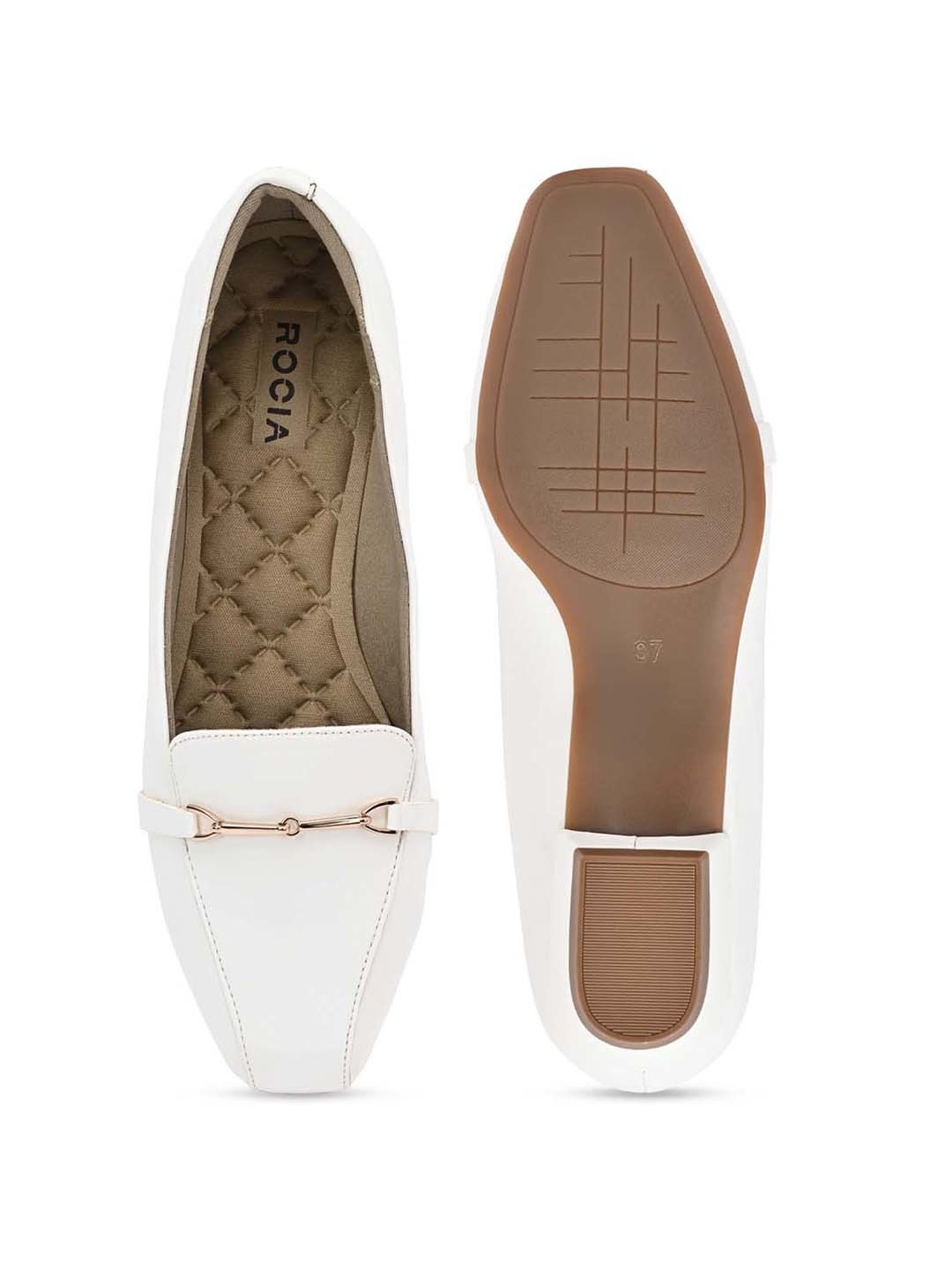 Rocia by Regal Women's White Casual Pumps