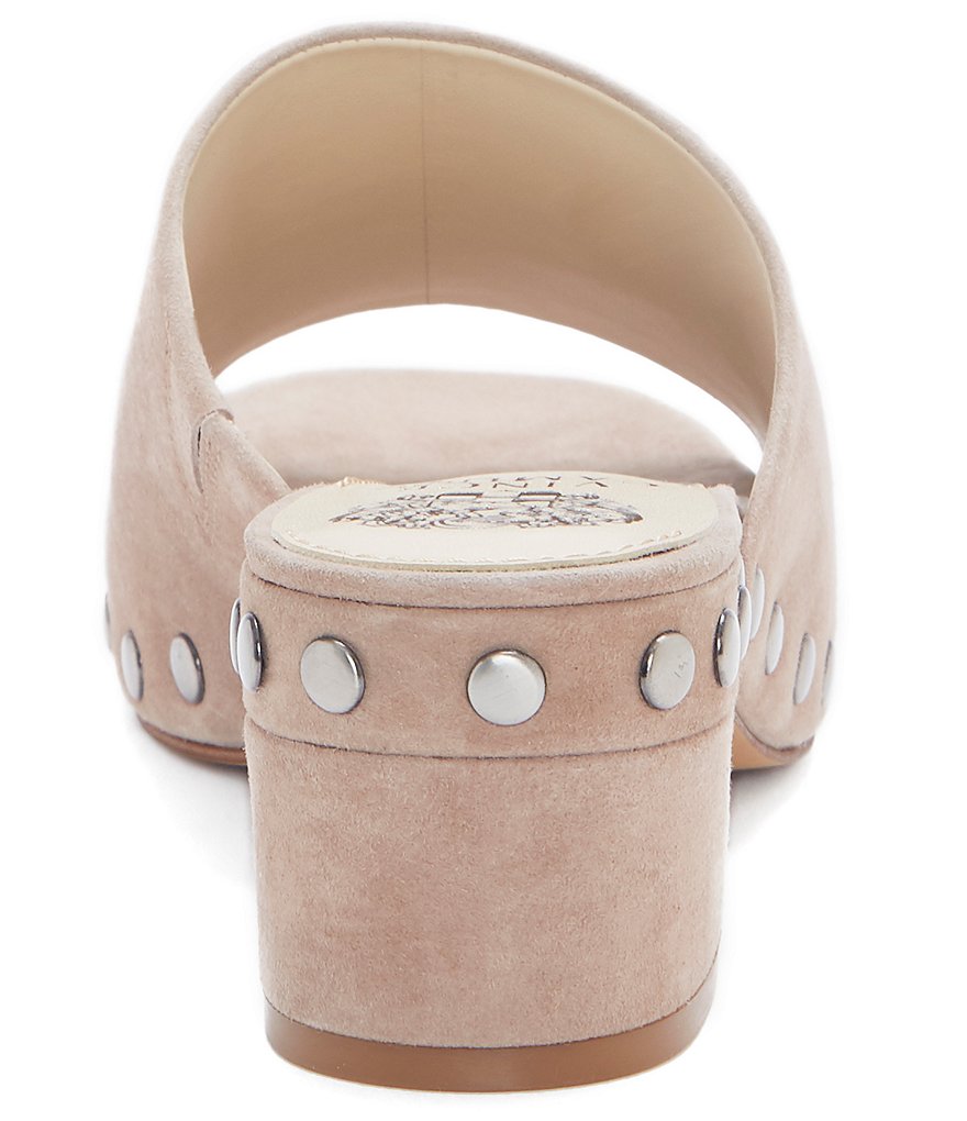 Vince Camuto Haniya Studded Suede Square Toe Mules