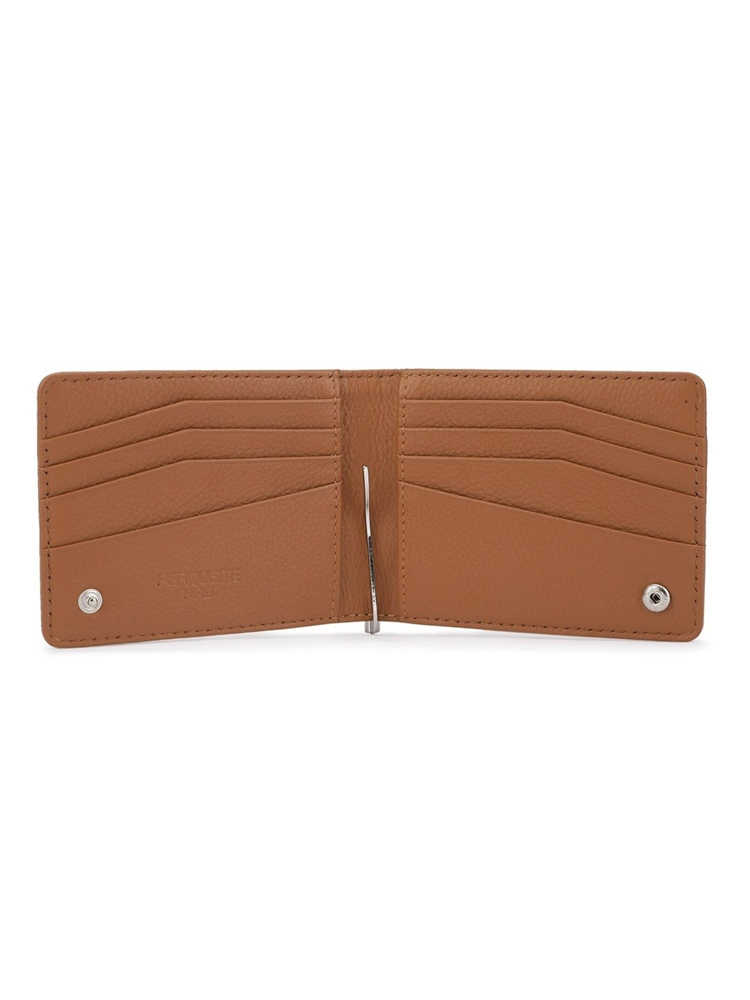 PERQUISITE Brown Casual Leather Bi-Fold Wallet for men