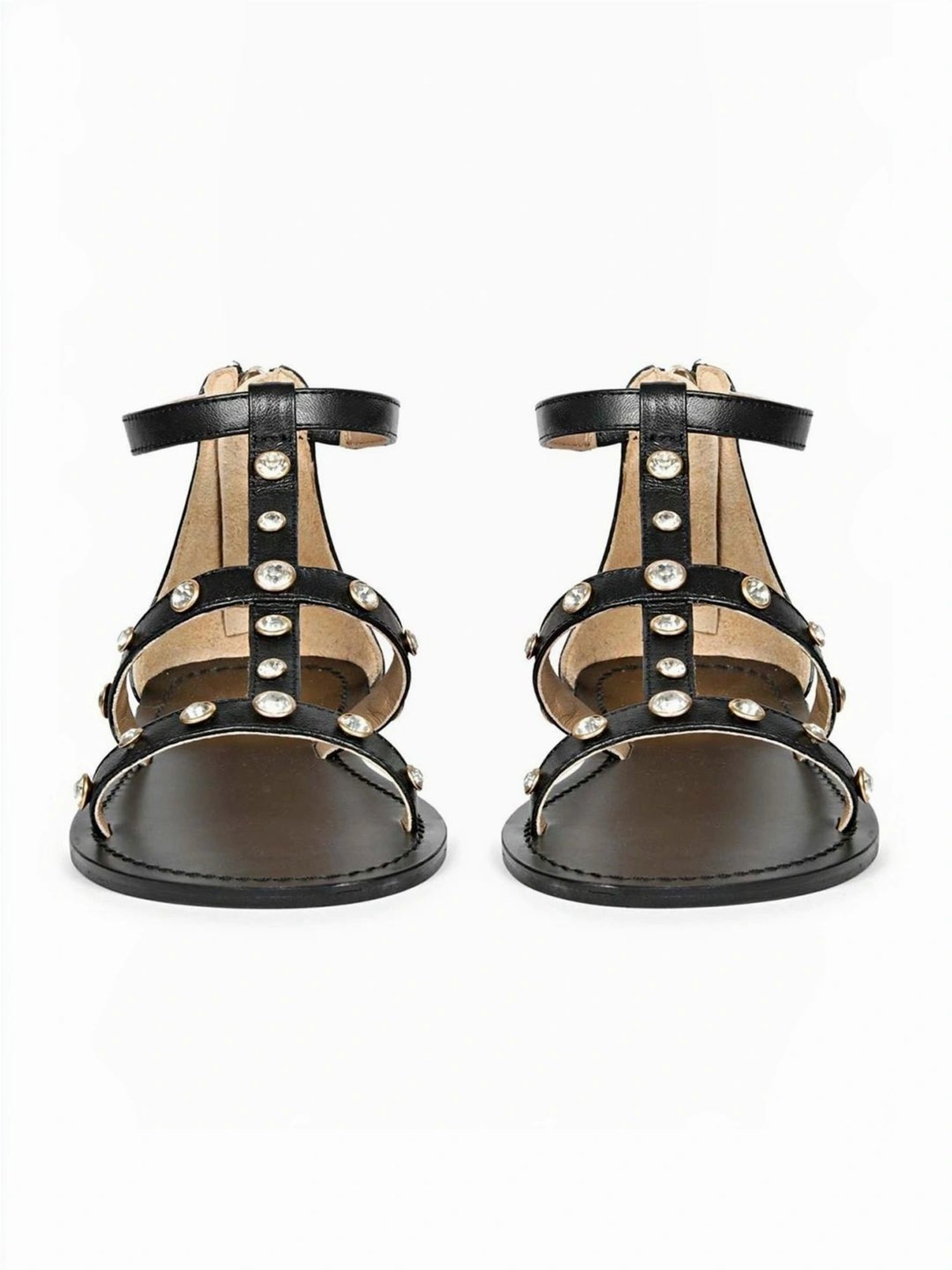 Saint G Women's Black Ankle Strap Sandals