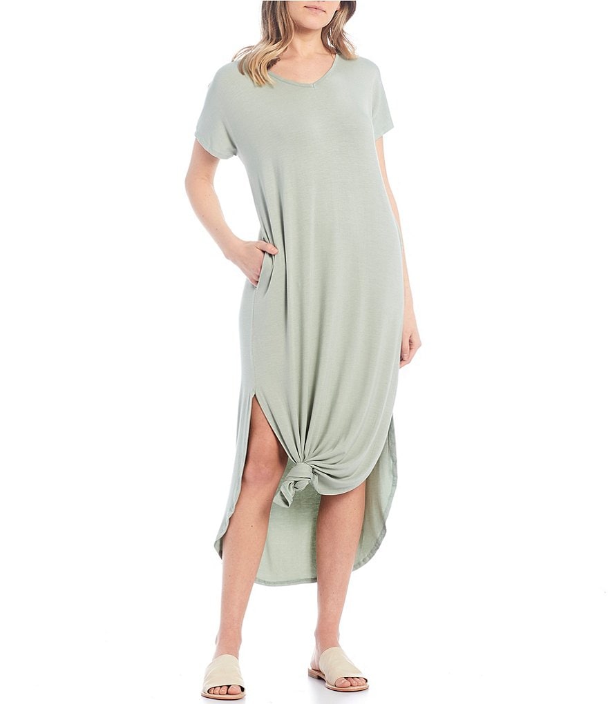 Moa Moa Side Slit Maxi Dress