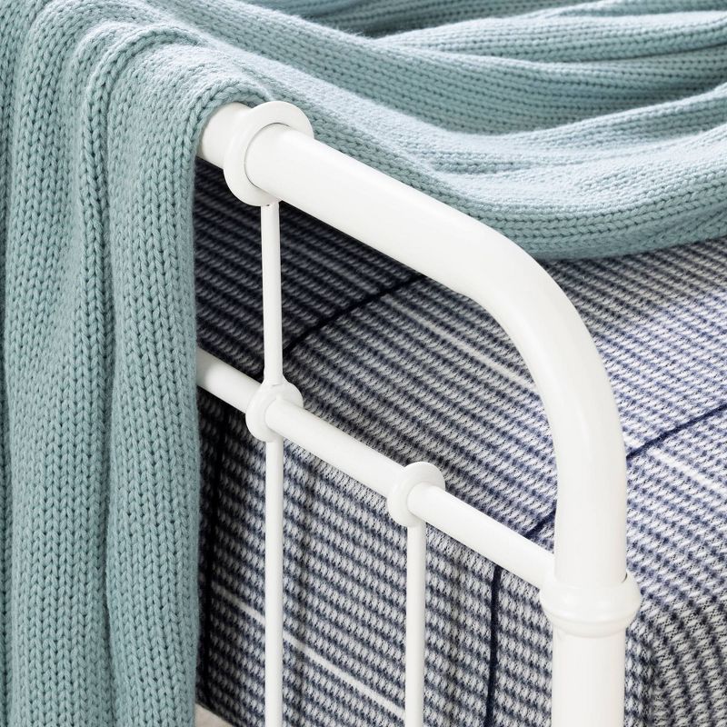 Cotton Candy Metal Complete Bed Pure White - South Shore