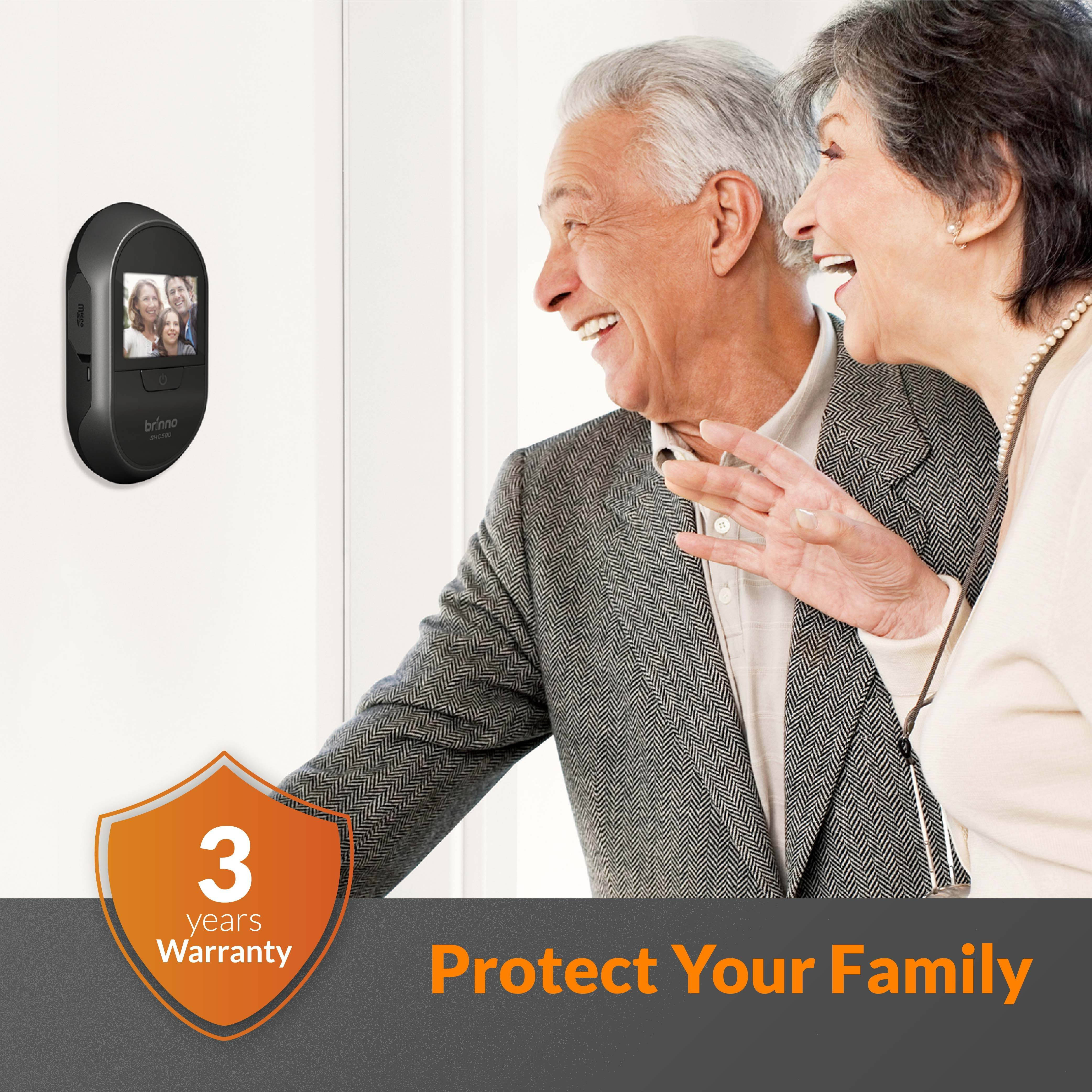 Brinno Front Door Peephole Security Camera SHC500 &ndash; Theft Proof Design &ndash; Superior Battery Life &ndash; No Motion Detection &ndash; No Smartphone Necessary - Quick, Easy Installation