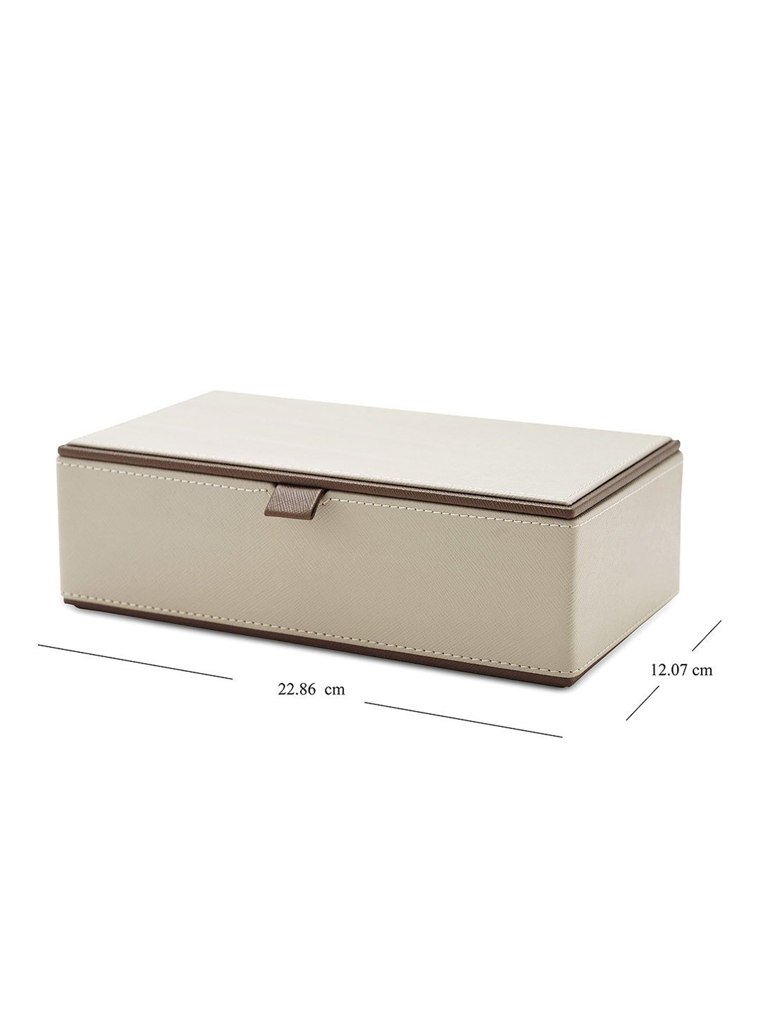 Pure Home and Living Beige Leather Solid Storage Boxes