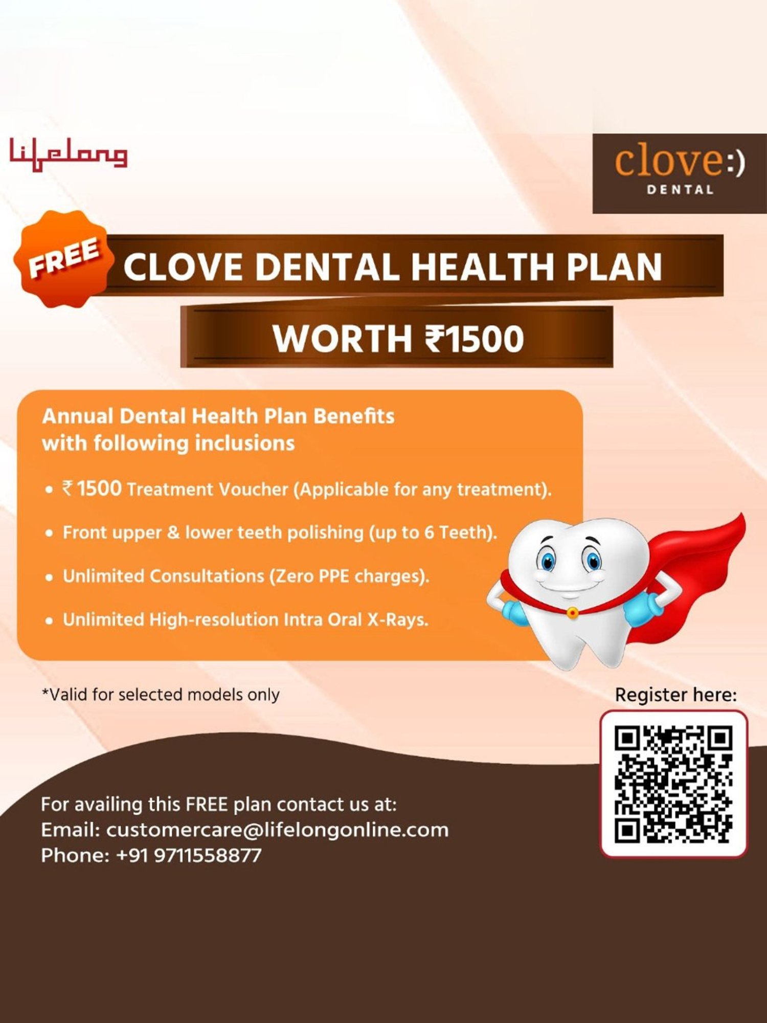 Lifelong LLDC117 Free Clove Dental Care Plan with Electric Toothbrush (Black)