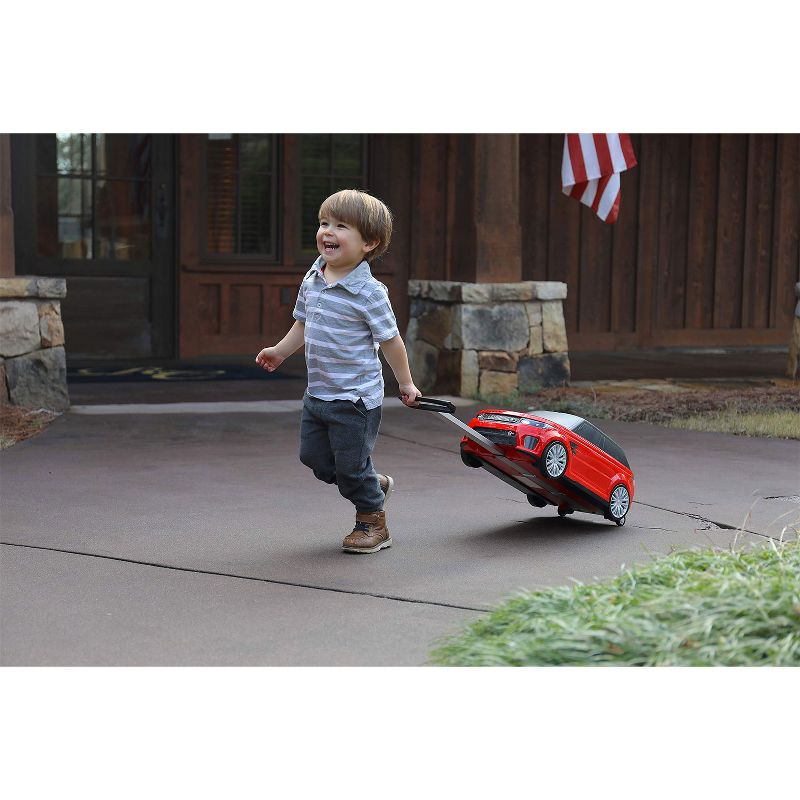 Best Ride On Cars 2-in-1 Range Rover SVR Toddler Baby Convertible Buggy Wagon Push Car with Rolling Suitcase Storage Compartment, White