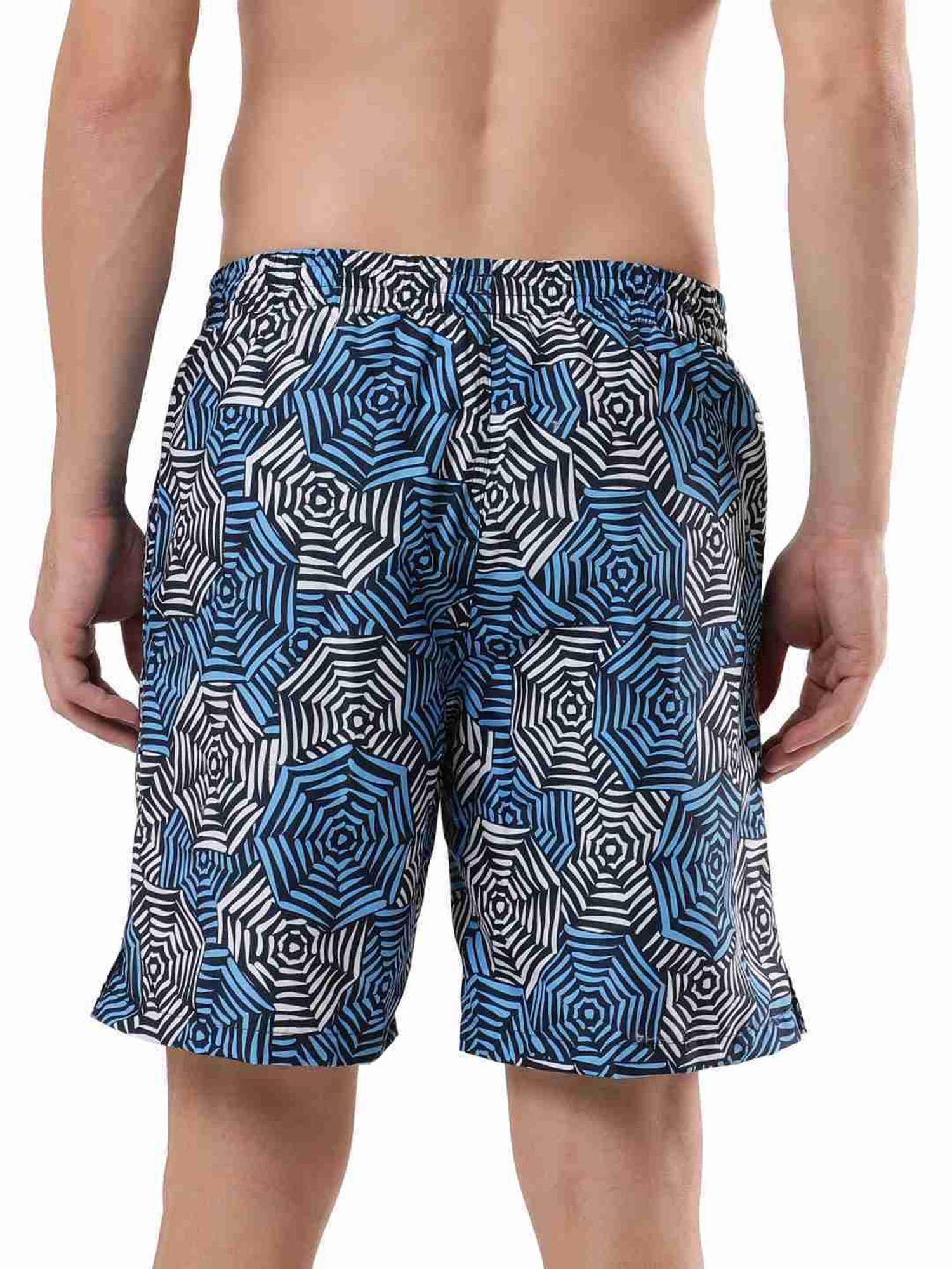 Speedo Pure Blue Regular Fit Printed Swim Shorts