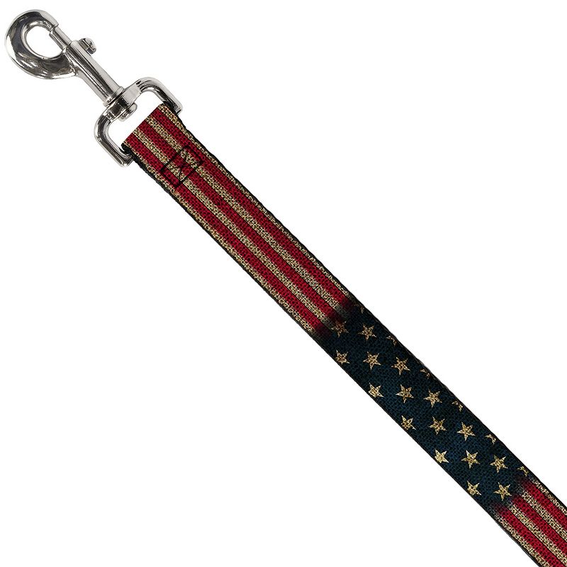 American Flag - Buckle-Down Dog Leash & Collar Set - S