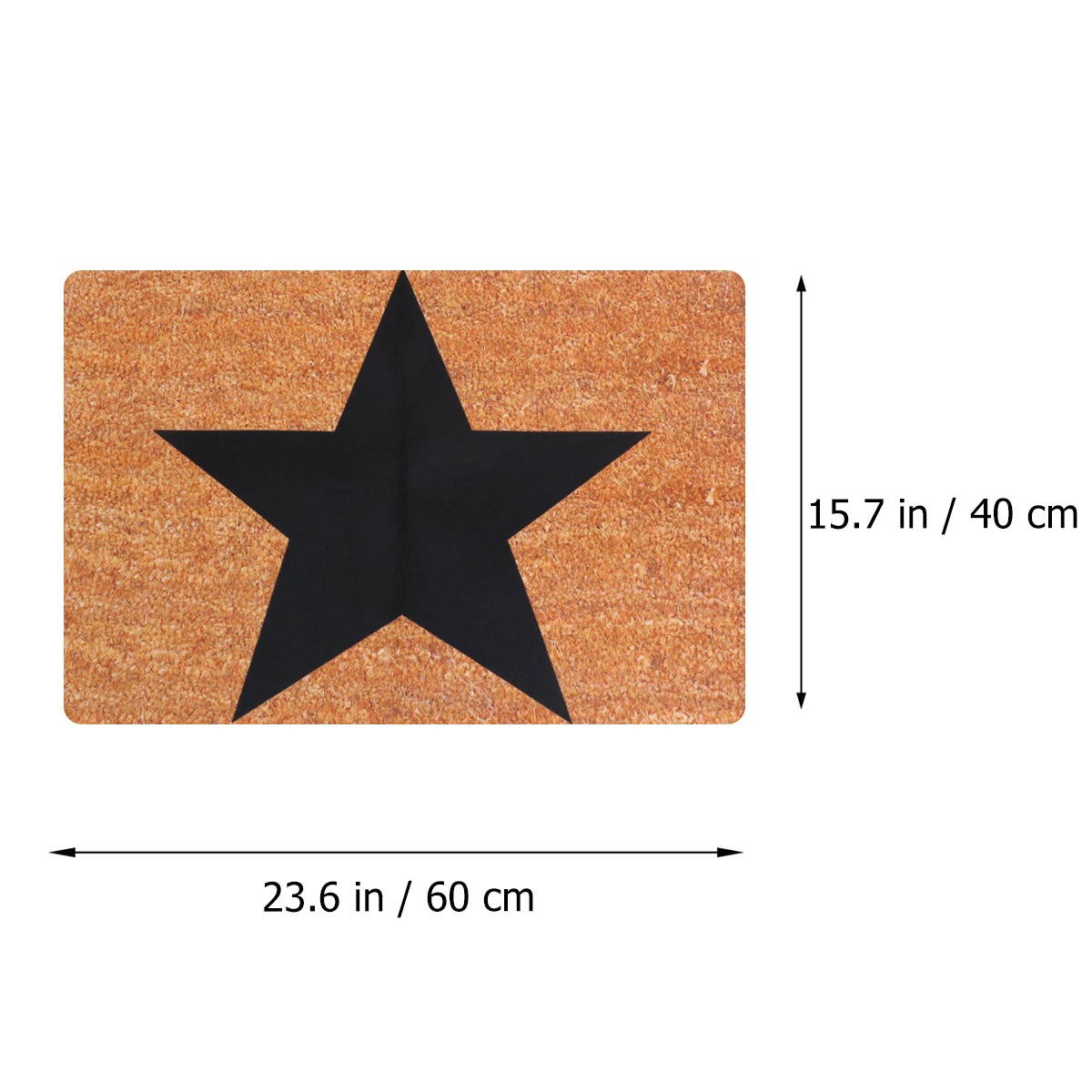 1 Pc Star Pattern Door Mat Durable Rubber Carpet Floor Mat Water Absorption Non-slip Pad Ultra-thin Gate Rug (Chocolate)