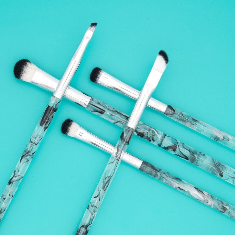 MODA Brush Black Smoke Show 5pc Eye Makeup Brush Set, Includes - Domed Shadow, SM Shader, Triad Eye, and Angle Liner Brushes