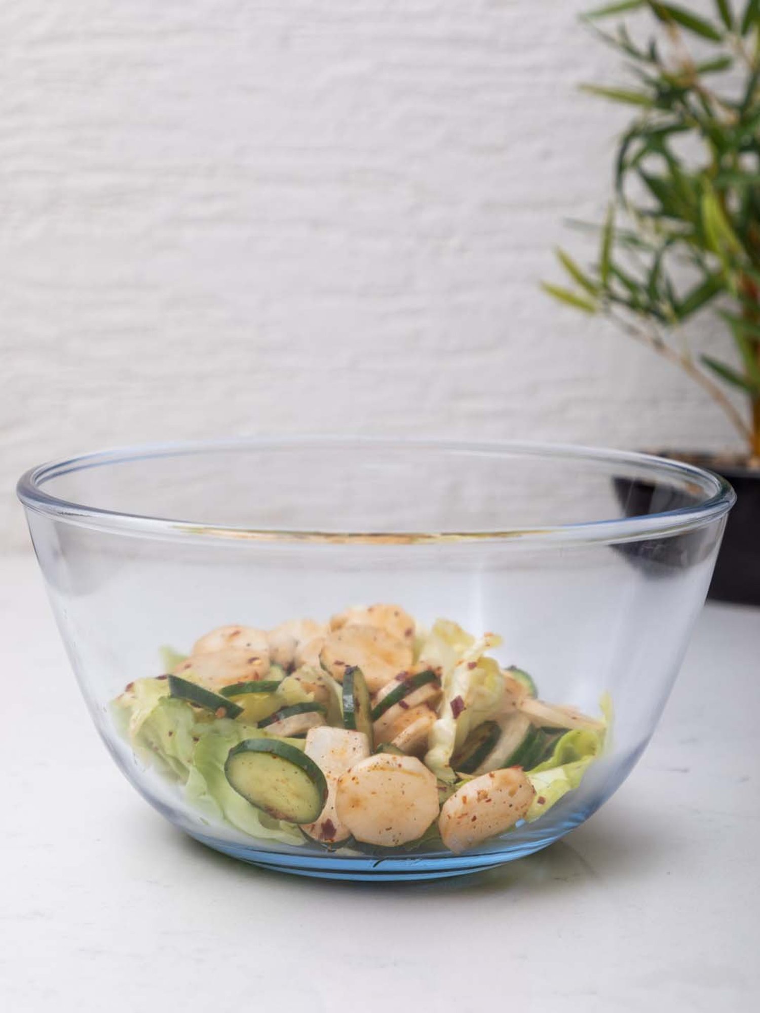 Goodhomes Transparent Glass 27 cm Mixing Bowl (3.7 L) - Set of 1