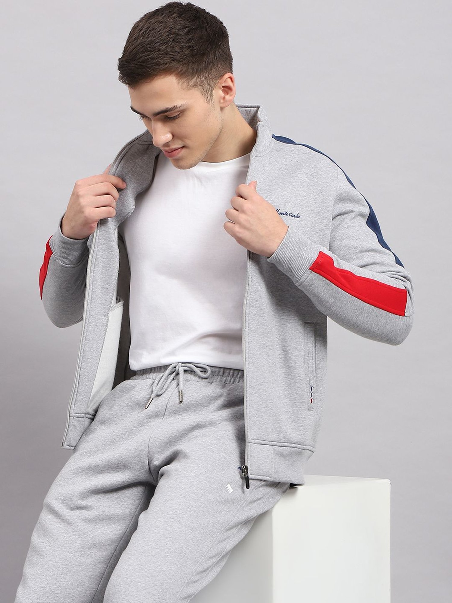 Monte Carlo Grey Regular Fit Tracksuit