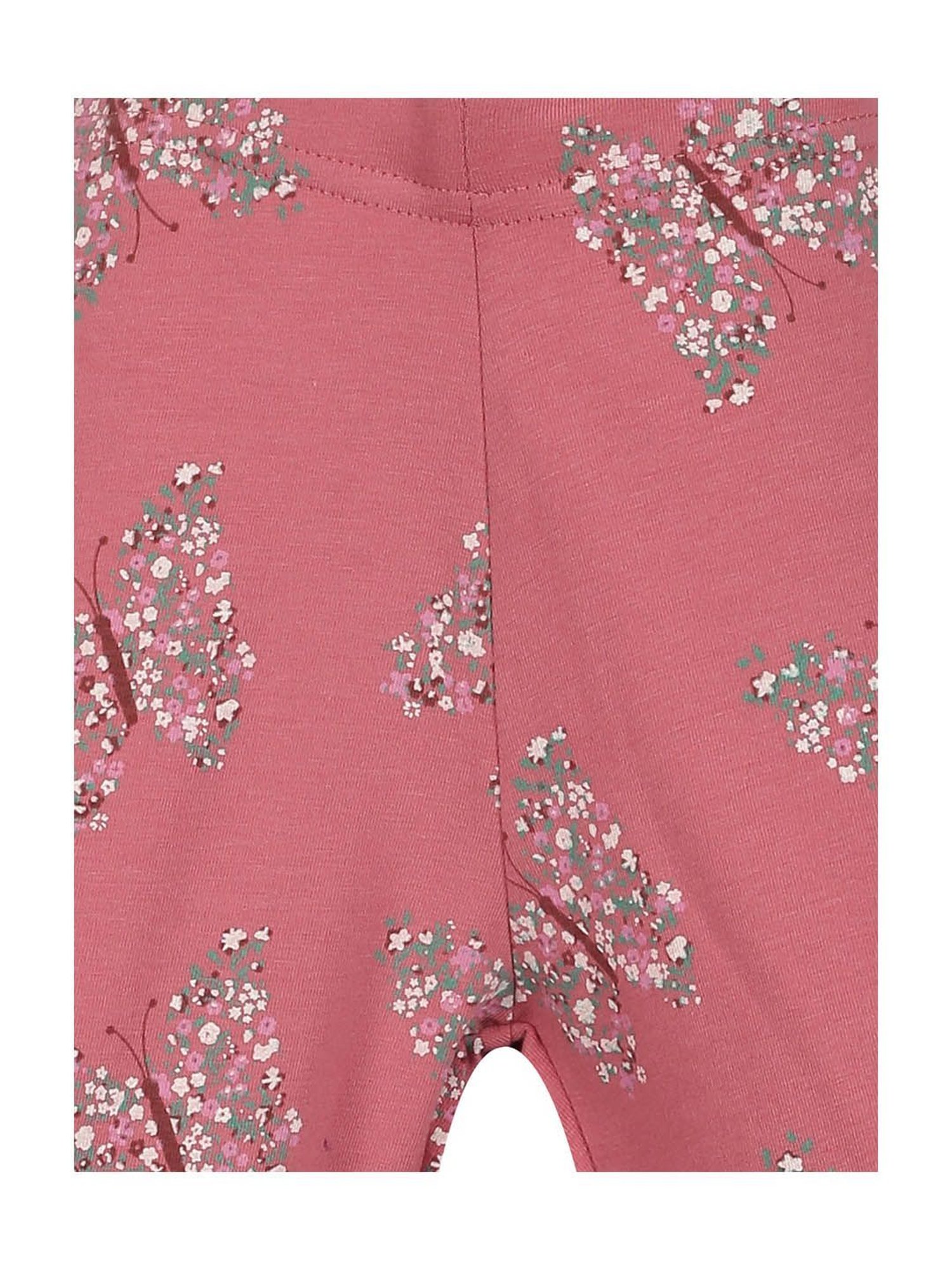 Plum Tree Girls Navy & Pink Floral Print Leggings (Pack Of 2)