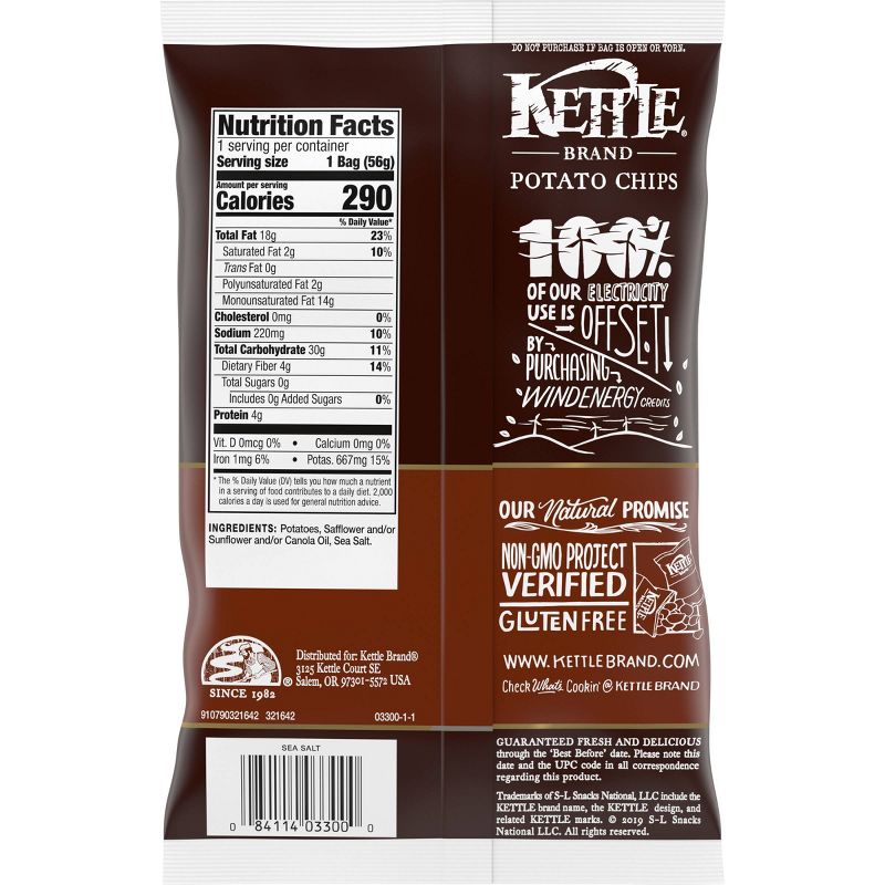 Kettle Café Sea Salt Potato Chips - 2oz
