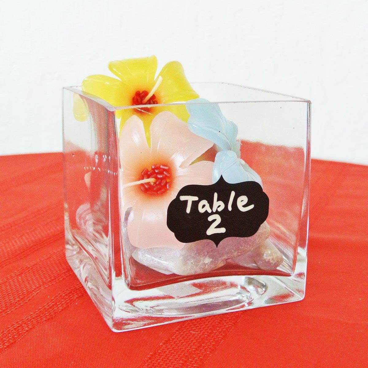 Allydrew Set of 30 Chalkboard Labels/Chalkboard Stickers for Organizing, Labeling, Gift Tags, Drink/Wine Markers, and Weddings - 3.54" x 1.14" Mustache