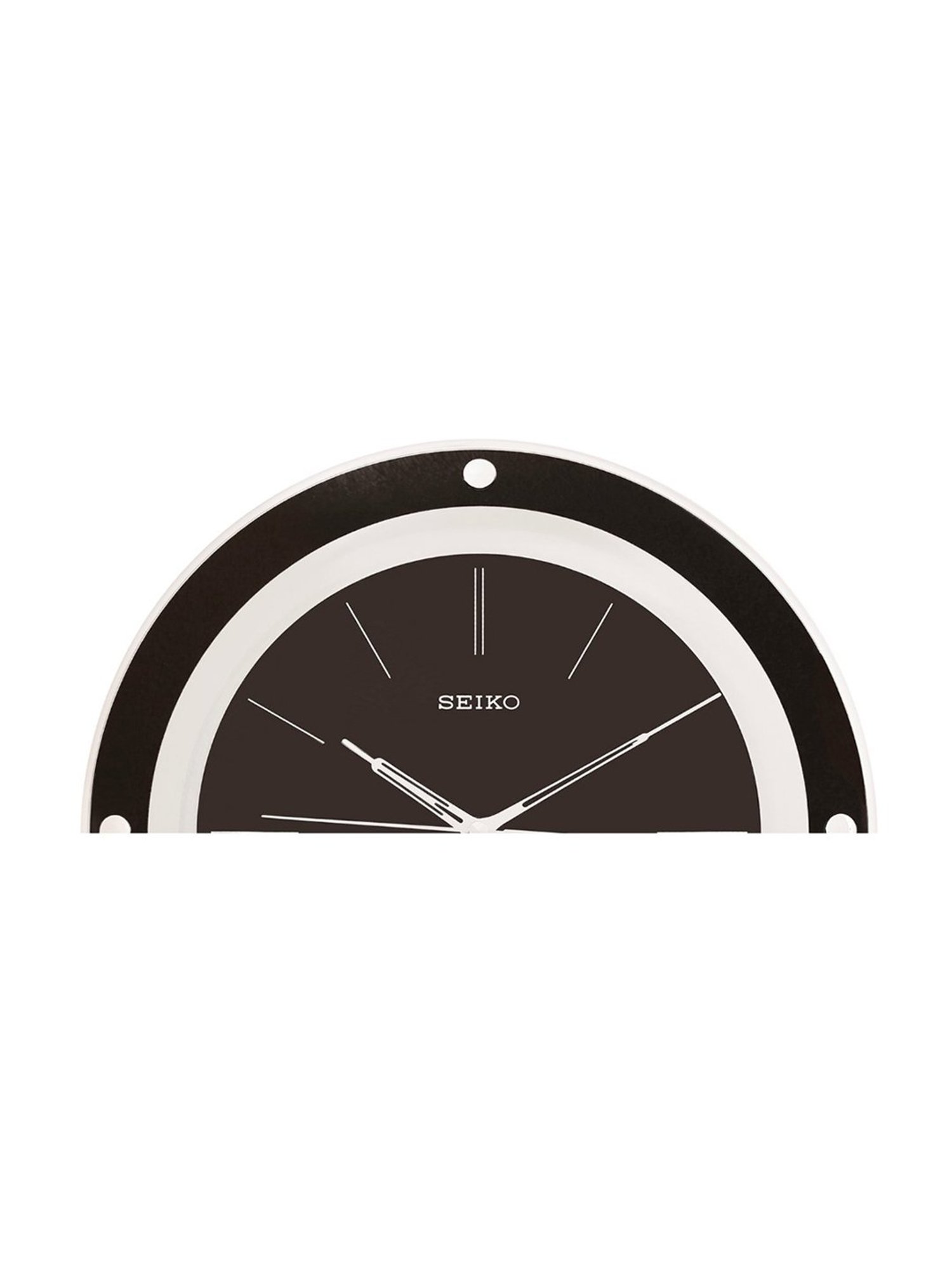 SEIKO elegant black & white plastic wall clock with sweep movement