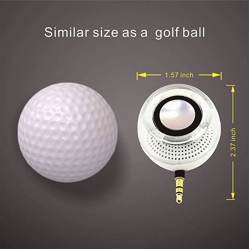 Portable Speaker,  Crystal 3W 27mm 8O Mini Wireless Speaker with 3.5mm Aux Audio Jack Plug in Clear Bass Micro USB Port Audio Dock for Smart Phone, for Pad, Computer (White)