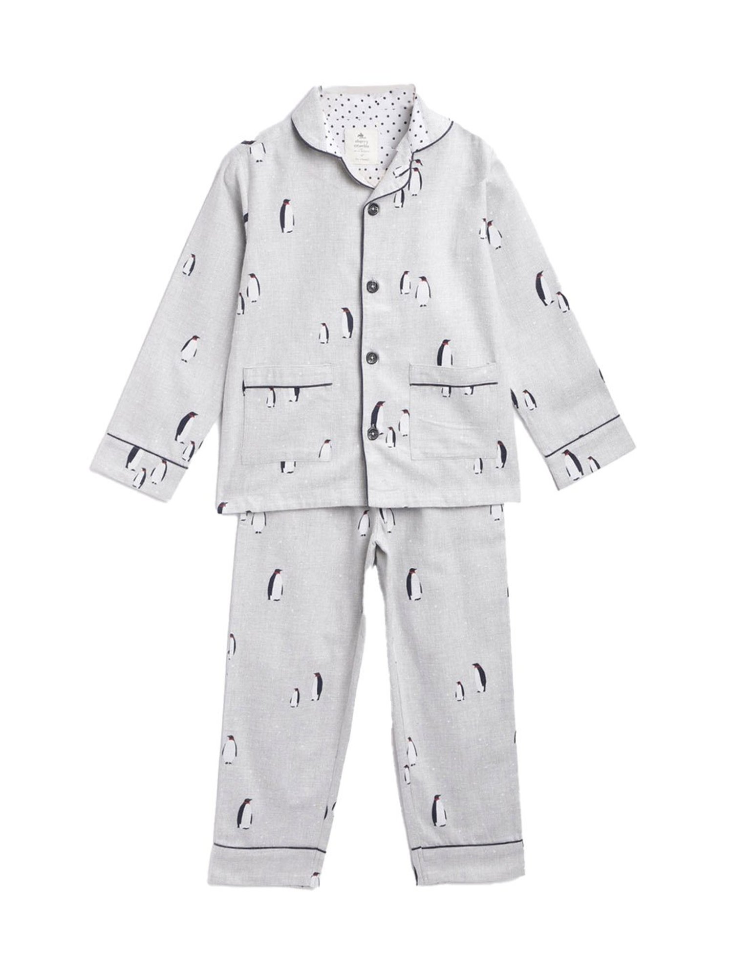 Nite Flite Boys Navy & Grey Born to Play Cricket Pyjama Set