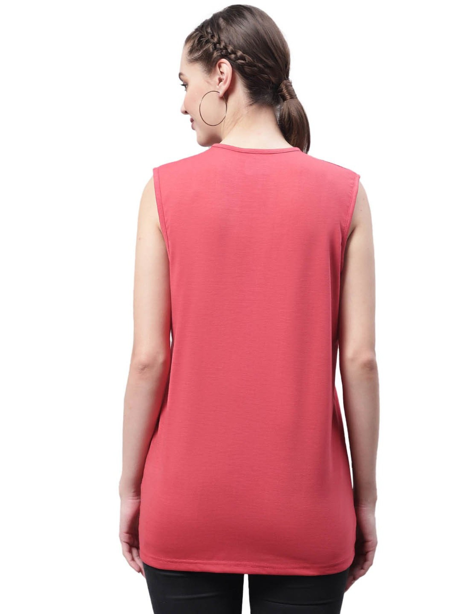 Vimal Jonney pink Cotton Logo Print T-Shirt