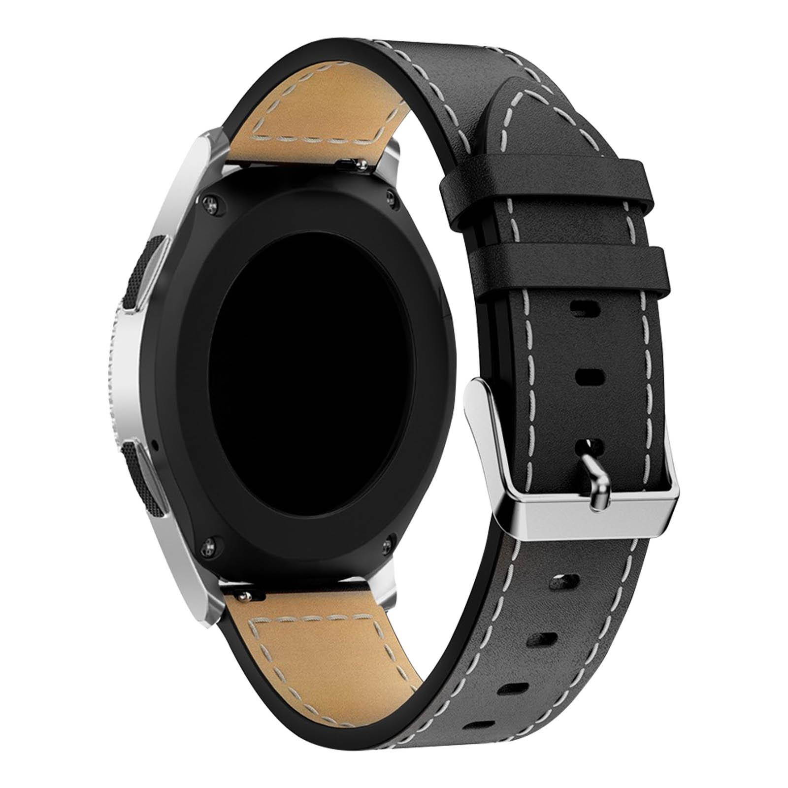 Samsung Galaxy Watch leather band for Galaxy Watch 46 mm - Black